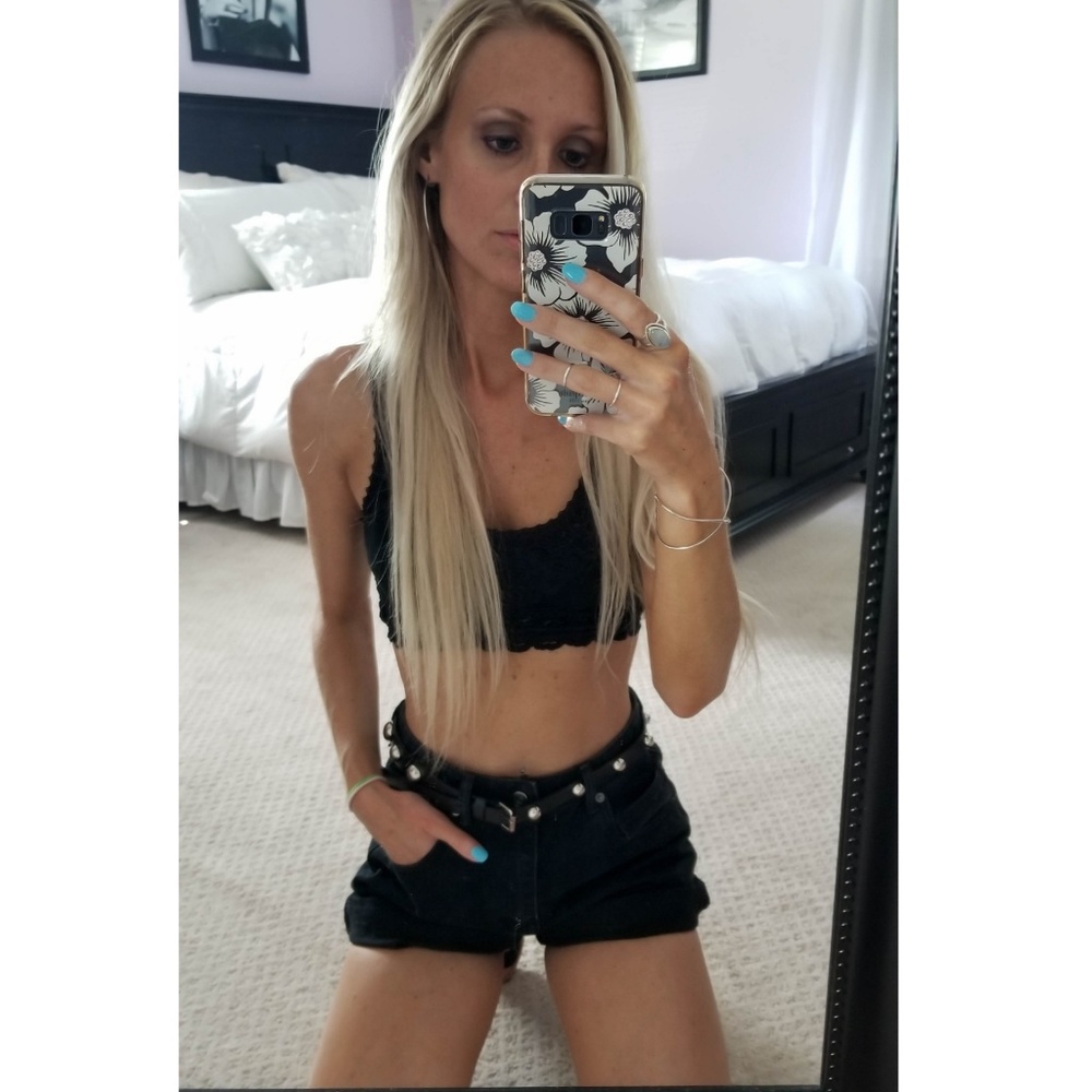 NWT Black Denim Shorts